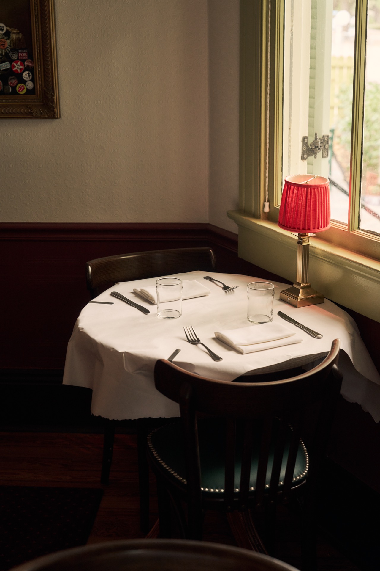 Intimate table by the window